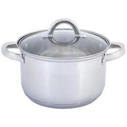 Kochtopf 2,9 L Edelstahl Suppentopf 18 cm Induktion Schmortopf Bratentopf Topf
