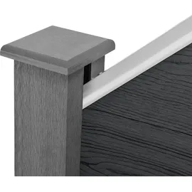 [neu.holz] WPC Gartenzaun Segovia 180 x 96 cm Grau