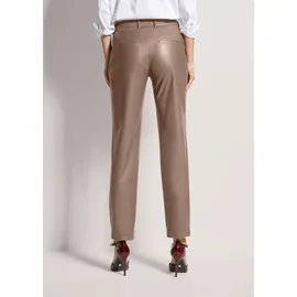 Madeleine Kunstlederhose mit Biesen Braun 17