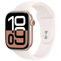 Apple Watch Series 10 GPS 46 mm Aluminiumgehäuse roségold Sportarmband blassrosa S/M