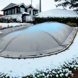 Evolution Aufblasbare Schwimmbadabdeckung für Ovalbecken Grau 800 x 400 cm