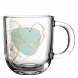 LEONARDO Tasse Du bist wundervoll - Glas - 400 ml,
