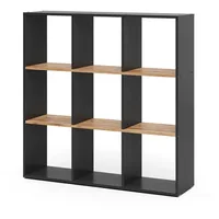 Vicco Raumteiler Nove 107,2 x 107,8 x 29 cm Anthrazit/Goldkraft Eiche