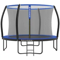 Songmics Garten Trampolin 305 cm inkl. Sicherheitsnetz und Leiter blau
