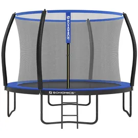 Songmics Garten Trampolin 305 cm inkl. Sicherheitsnetz und Leiter blau