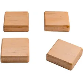 Sigel Magnete braun, Holz 3,3 x 3,3 x 0,9 cm, 4 St.