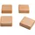 Sigel Magnete braun, Holz 3,3 x 3,3 x 0,9 cm, 4 St.