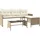 vidaXL Gartensofa in L-Form Loungesofa beige
