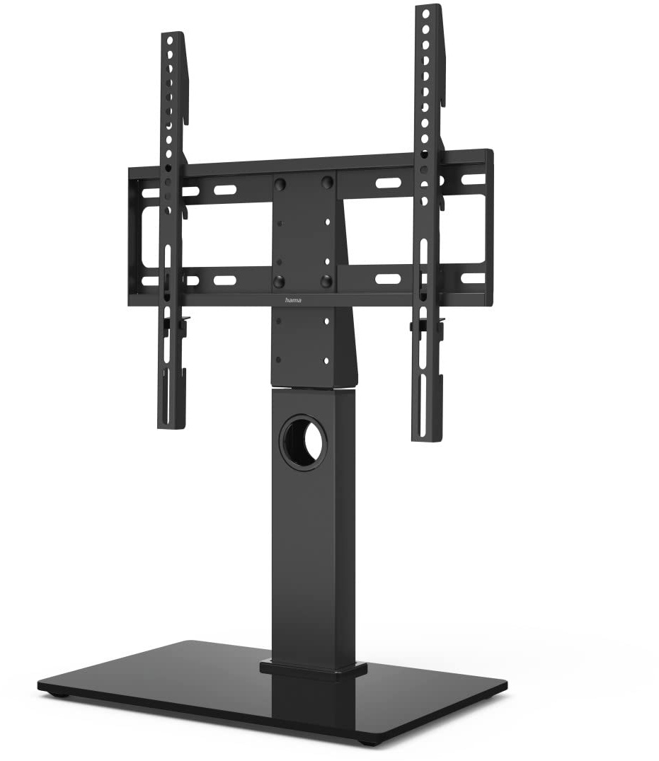 Hama TV Ständer (Standfuß für Fernseher 32“-55“, bis 30 kg, Fernsehständer höhenverstellbar, schwenkbar, VESA kompatibel, stabiler TV Fernsehfuß) schwarz