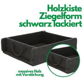 Novaliv Holzkiste Vintage 30 x 25 x 8 cm 1-tlg. schwarz