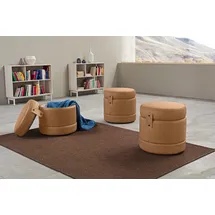 Egoitaliano Hocker Tonder, Designhocker als Blickfang mit tollen Details (1 St), inkl. Stauraum braun