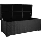 Kissenbox Auflagenbox Gartentruhe Gartenbox Truhe Box Polyrattan Rattan Schwarz