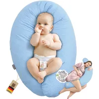 Sei Design Stillkissen Mikroperlen 170 cm Pünktchen ozeanblau-Babywaal