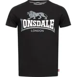 Lonsdale Bulverhythe Kurzarm-t-shirt - Black / White / Grey - XL