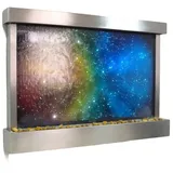 JVmoebel Zimmerbrunnen LED Wasserwand Wasser Säulen Wasserfall Bild Rahmen Water Wall, Made in Europa weiß