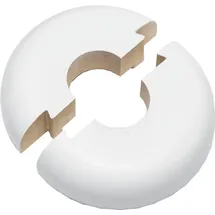 HARO Heizkörperrosette einfach Abdeckrosette für Rohr - 1/4 Zoll Massivholz weiß