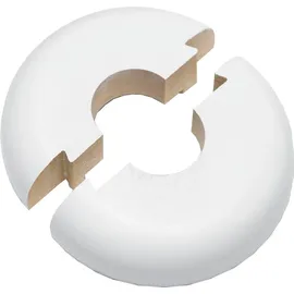 HARO Heizkörperrosette einfach Abdeckrosette für Rohr - 1/4 Zoll Massivholz weiß