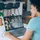 Avizar 1080P HD-Weitwinkel-Streaming-Webcam mit LED-Licht + Mikrofon - Schwarz - Schwarz