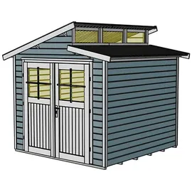 Weka Gartenhaus 226 2,35 x 2,39 m grau