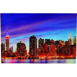 Glasbild T116, Wandbild Poster Motiv, 40x60cm ~ New York