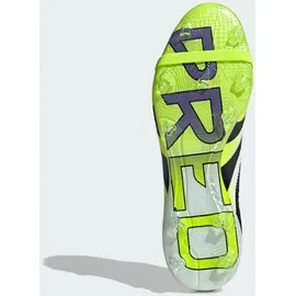adidas Predator Pro Fold‐Over Tongue FG - cloud white/core black/lucid Lemon 43 1/3