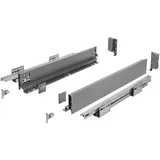 GTV Schubladenschienen AXIS PRO I Schubladenauszüge mit Vollauszug I Anthrazit I Belastbarkeit bis 40 kg I Push to Open Systeme I den Freien Zugang I Breite: 500 mm I Höhe: 69 mm