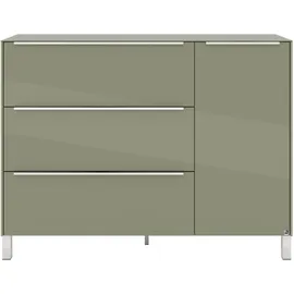 Set One by Musterring Sideboard Reno (1 St), Mit Vierkantfuß in diversen Farben, 106 cm Höhe & Farbauswahl grün