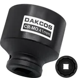 DAKCOS SW 41mm Vielzahn Nuss Schlagschrauber Nuss Kraft Stecknuss | 12 Kant | 12,5 mm (1/2") | CR-MO