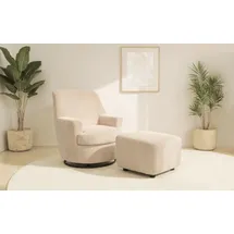 INOSIGN »HETTY, Drehsessel mit Wippfunktion und Hocker; Lesesessel, Armsessel« Set, 2 Stk. tlg. mit Dreh/Wippfunktion, mit Federkern, in Cord und Microfaser