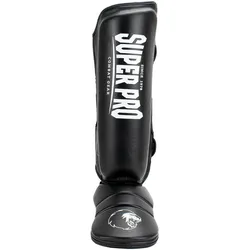 Schienbeinschoner für Kickboxen - Protector - Schwarz/Weiß SCHWARZ L