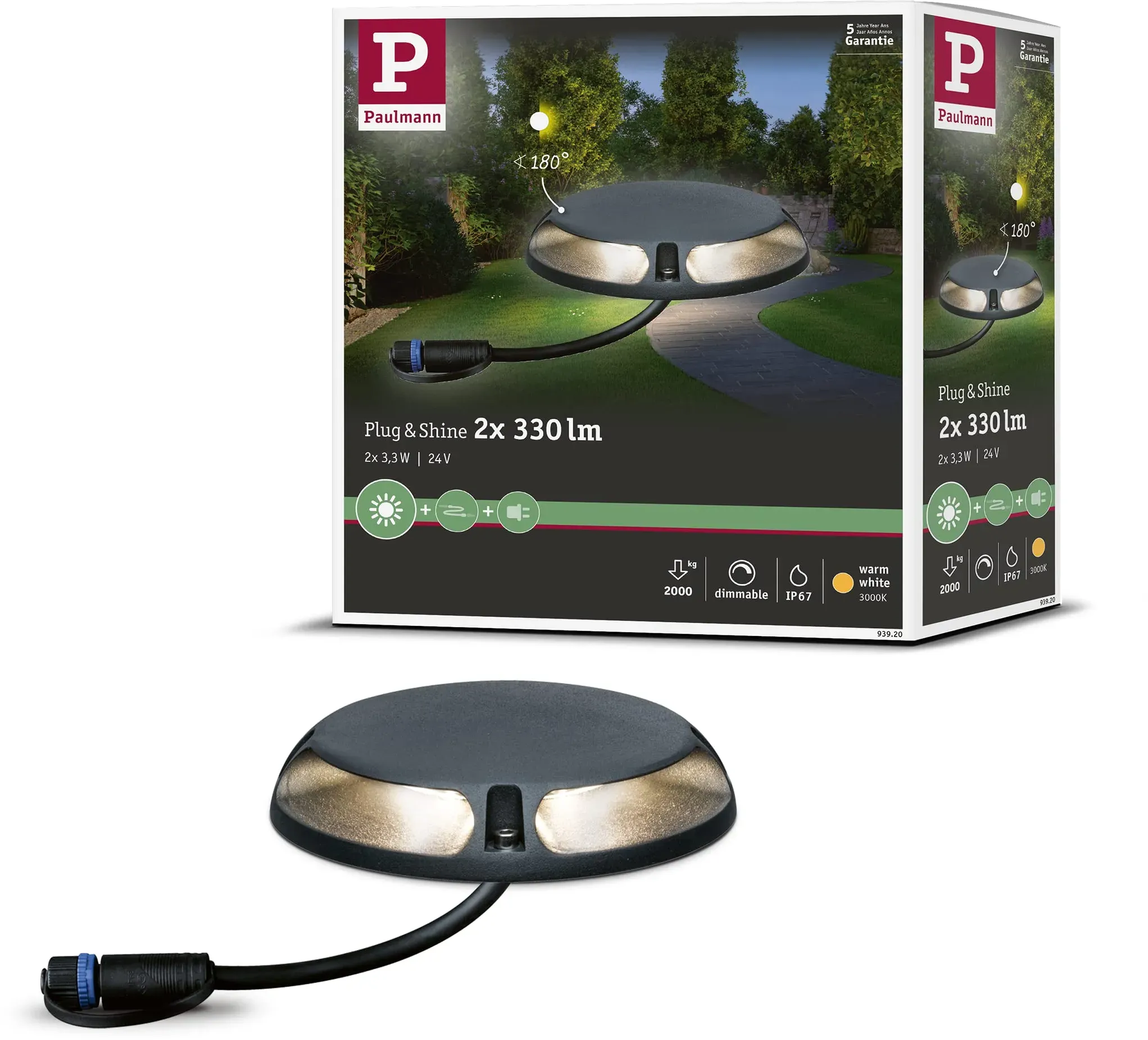 paulmann led aufbauleuchte plug shine