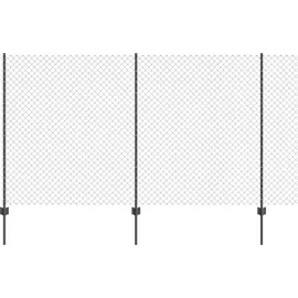 vidaXL Zaun 1,4 x 10 m Grau/Stahl