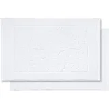 2 Badematten. Duschbodentuch. Weiche Badematte aus 100% Dicker Baumwolle für Zuhause und Hotel. (50x80cm, 800gr/m2).