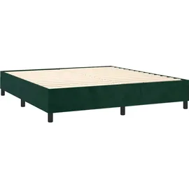 vidaXL Boxspringbett 200 x 200 cm Dunkelgrün