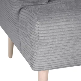 Hom ́in Sessel CINDY Cord 85 x 71 x 80 cm Silber
