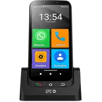 SPC Zeus 4G PRO + Smartphone für Senioren | Einfacher Modus mit XXL-Symbolen | SOS-Taste, Fernkonfiguration | 4GB RAM, 64GB ROM, Android 11, 13MP Kamera, Ladestation, 5,5", Schwarz