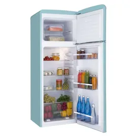 Amica DTR 374 190 T Retro-Kühl-Gefrierkombination (206 l, 1440 mm hoch, Türkisblau)