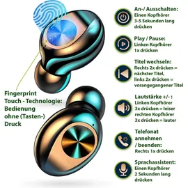 NAUC In-Ear Bluetooth Kopfhörer für Samsung Galaxy Z Flip Fold 6 5 Ohrhörer Wireless