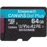 Kingston microSDXC Canvas Go! Plus 64GB Class 10 UHS-I A2 V30