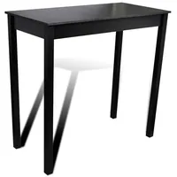 vidaXL Barset Bartisch mit 4 Barhockern Schwarz