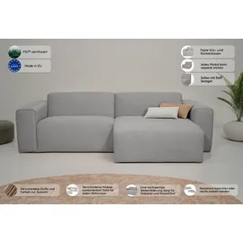 otto home »Koa, 228 cm, L-Form, Modulsofa in Cord, Chenille, Struktur, Webstoff« Designsofa, weicher Lounge-Sitzkomfort, Welleunterfederung, bodentief