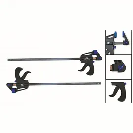 Vago-Tools 2x Schnellspannzwinge 100 mm Einhandzwinge