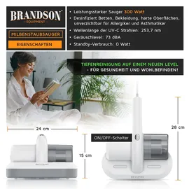 Brandson Matratzenreinigungsgerät Milbenstaubsauger grau|weiß