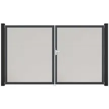 GROJA Steckzaun Tor BasicLine DIN Rechts DB Weiß