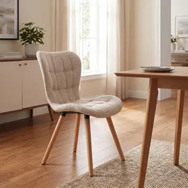 CLP Esszimmerstuhl Elda Stoff creme