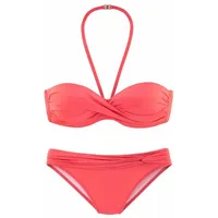 LASCANA Bügel-Bandeau-Bikini Damen Rot 36 Cup C