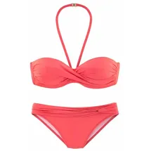 LASCANA Bügel-Bandeau-Bikini Damen Rot 36 Cup C