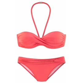 LASCANA Bügel-Bandeau-Bikini Damen Rot 36 Cup C