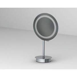 Primaster LED Stand-Kosmetikspiegel 5-fach Vergrößerung rund