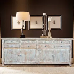 Sideboard Kommode Holz in Holz White Wash im Shabby Chic Stil